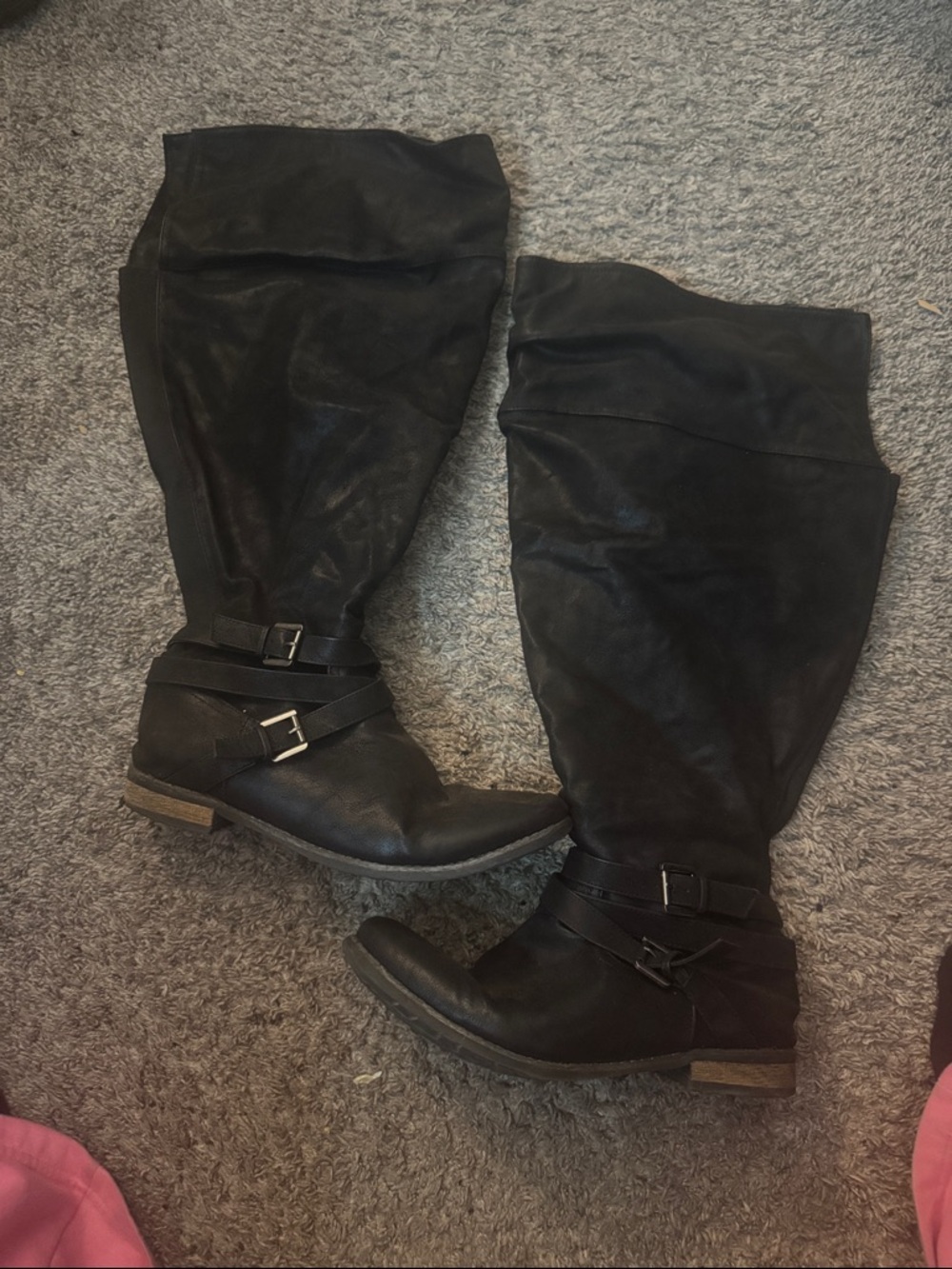 Torrid Women’s Black Knee-High Buckle Boots